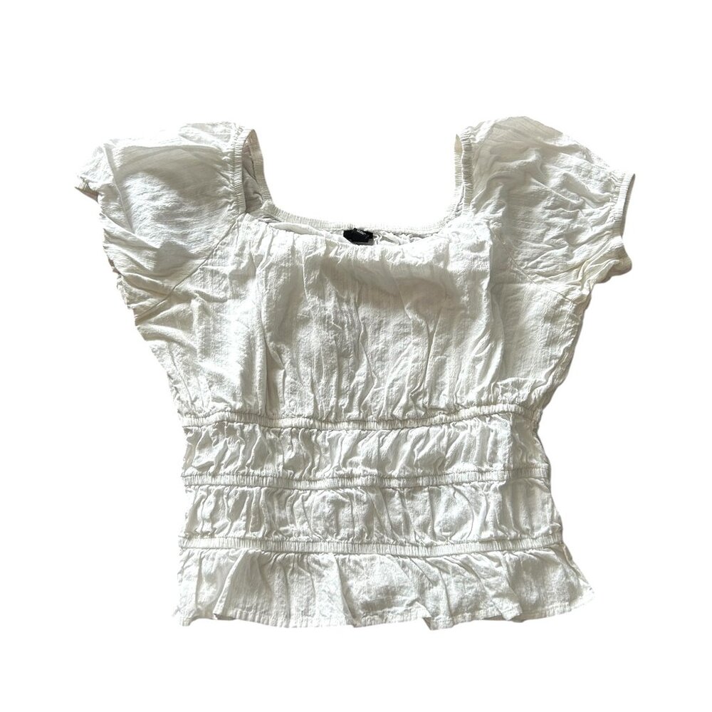 Art Class White Layered Top